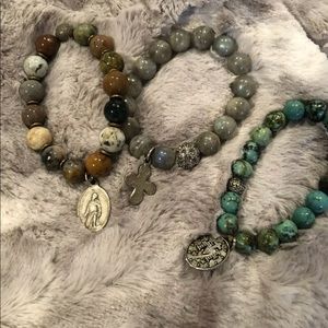 Set of 3 beaded bracelets